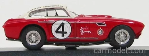 FERRARI  340 MEXICO ch.0222 VIGNALE COUPE N 4 CARRERA PANAMERICANA 1953 P.HILL - R.GINTHER  RED WHITE