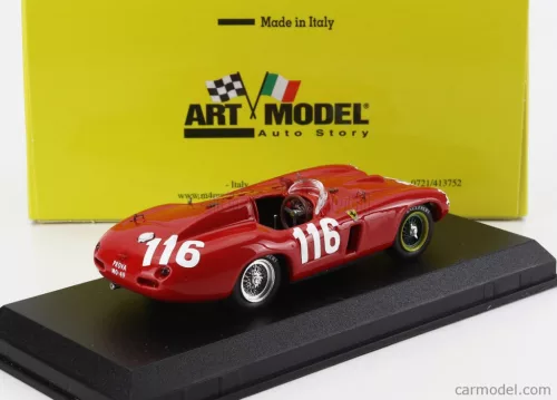 FERRARI  857S s/n0570 SPIDER N 116 3rd TARGA FLORIO 1955 EUGENIO CASTELLOTTI - ROBERTO MANZON  RED