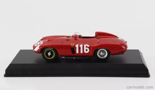 FERRARI  857S s/n0570 SPIDER N 116 3rd TARGA FLORIO 1955 EUGENIO CASTELLOTTI - ROBERTO MANZON  RED