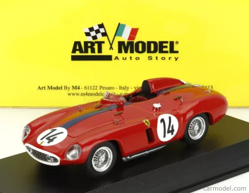 FERRARI  750 MONZA 3.0L SPIDER N 14 TEAM MIKE SPARKEN 24h LE MANS 1955  MASTEN GREGORY - MICHEL POBEJERSKY (MIKE SPARKEN)  RED BLUE