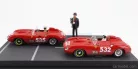 FERRARI DIORAMA SET 2X 315S SPIDER sn0684 N 535 WINNER MILLE MIGLIA 1957 P.TARUFFI + N 532 2nd MILLE MIGLIA 1957 W.VON TRIPS