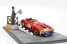 FERRARI  DIORAMA - 290MM SPIDER s/n0626 N 600 MILLE MIGLIA 1956 JUAN MANUEL FANGIO  RED BLUE YELLOW