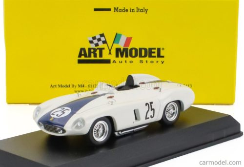 FERRARI  750 MONZA SPIDER s/n.0578 N 25 2nd 12h SEBRING 1955 PHIL HILL - CARROLL SHELBY  WHITE BLUE