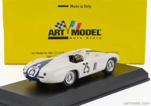 FERRARI  750 MONZA SPIDER s/n.0578 N 25 2nd 12h SEBRING 1955 PHIL HILL - CARROLL SHELBY  WHITE BLUE