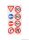 ACCESSORIES  SET SEGNALI STRADALI - TRAFFIC SIGNS CHINA  /