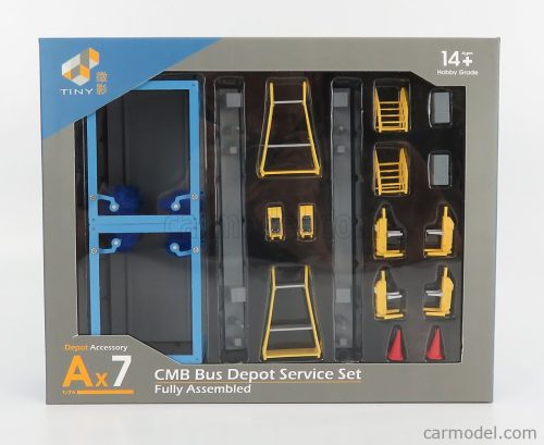 ACCESSORIES  DIORAMA AX7 CMB BUS DEPOT SERVICE  LIGHT BLUE YELLOW