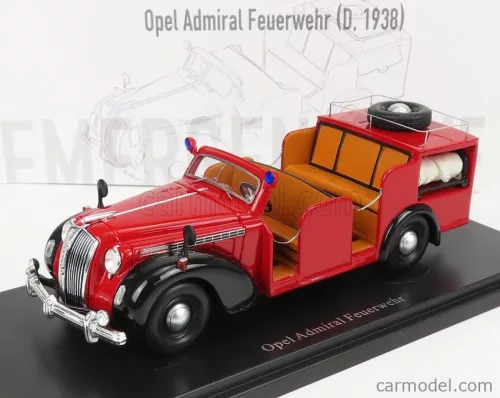 OPEL  ADMIRAL TRUCK FEUERWEHR - FIRE ENGINE GERMANY 1938  RED