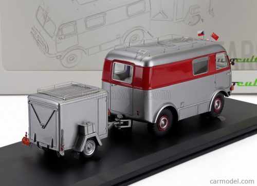 TATRA  T805 H+Z WITH TRAILER CZECH REPUBLIC 1953 - WITH USB STICK DIGITAL VERSION BOOK OF THE YEAR CATALOGUE 2025  SILVER RED