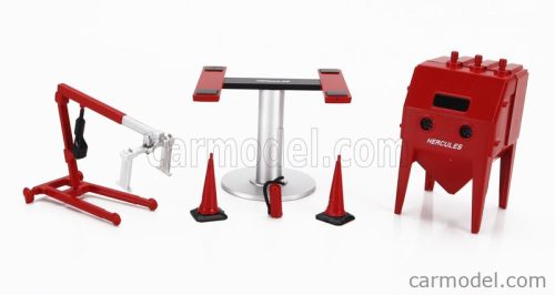 ACCESSORIES  SET OFFICINA GARAGE ENGINE MAINTENANCE  RED SILVER