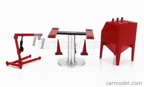 ACCESSORIES  SET OFFICINA GARAGE ENGINE MAINTENANCE  RED SILVER