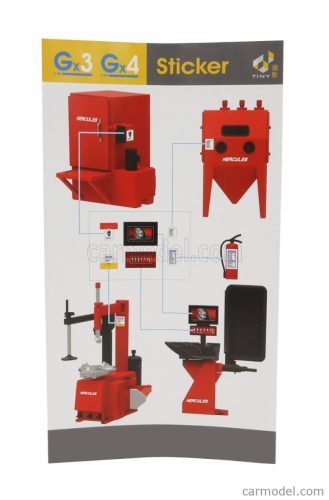 ACCESSORIES  SET OFFICINA GARAGE ENGINE MAINTENANCE  RED SILVER