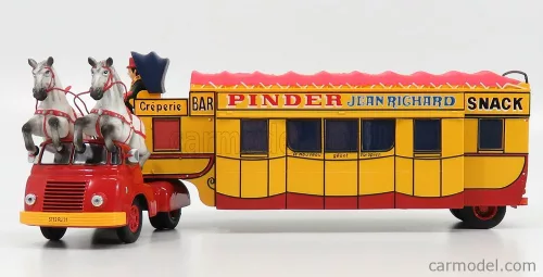 TRUCK  PINDER CIRCUS CREPERIE SNACK BAR 1955  YELLOW RED