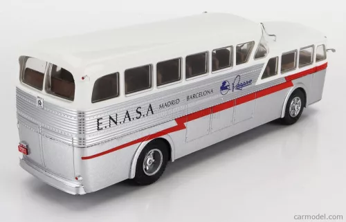 PEGASO  Z-403 MONOSCOCCA AUTOBUS E.N.A.S.A. MADRID-BARCELLONA 1951  SILVER WHITE RED