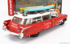 CADILLAC  ELDORADO AMBULANCE WITH SHARK GRAPHICS AN SURFBOARDS 1959  RED WHITE