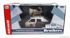 DODGE  MONACO BLUESMOBILE WITH THE HORN ON THE ROOF 1974 - WITH THE BLUES BROTHERS FIGURES  BLACK WHITE