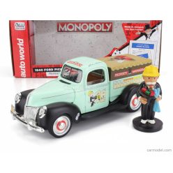   FORD USA  PICK-UP PROPERTY MANAGEMENT TRUCK WITH MONOPOLY FIGURE 1940  VERY LIGHT GREEN BLACK
