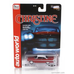   PLYMOUTH  FURY COUPE 1958 - BLACK WINDOWS - CHRISTINE LA MACCHINA INFERNALE  RED WHITE SILVER