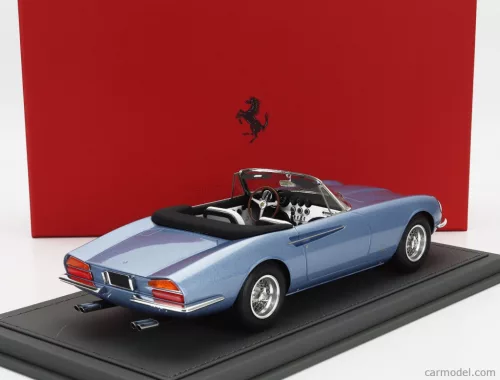FERRARI  365 CALIFORNIA s/n08347 SPIDER CABRIOLET GENEVE MOTORSHOW 1966- CON VETRINA - WITH SHOWCASE  LIGHT BLUE MET