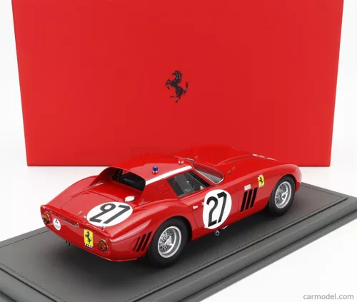 FERRARI  250 GTO COUPE TEAM NORTH AMERICAN RACING N.A.R.T. N 27 24h LE MANS 1964 FERNAND TAVANO - BOB GROSSMAN - CON VETRINA - WITH SHOWCASE  RED