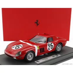   FERRARI  250 GTO 3.0L V12 TEAM NORTH AMERICAN RACING N.A.R.T. N 26 24h LE MANS 1964 ED HUGUS - JOSE ROSINSKI - CON VETRINA - WITH SHOWCASE  RED WHITE