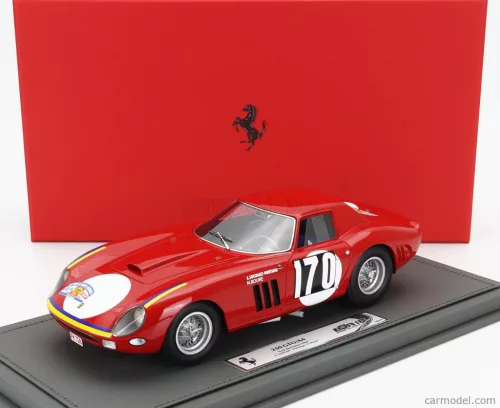 FERRARI  250 GTO COUPE N 170 TOUR DE FRANCE 1964 ANNIE SOISBAULT - NICOLE ROURE - CON VETRINA - WITH SHOWCASE  RED