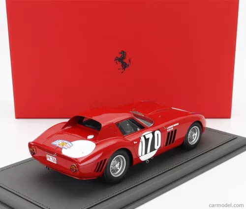 FERRARI  250 GTO COUPE N 170 TOUR DE FRANCE 1964 ANNIE SOISBAULT - NICOLE ROURE - CON VETRINA - WITH SHOWCASE  RED