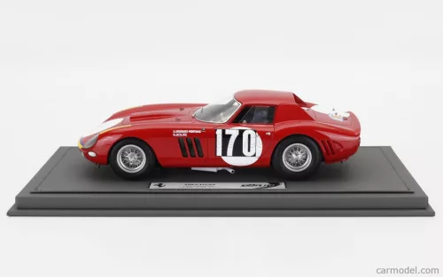 FERRARI  250 GTO COUPE N 170 TOUR DE FRANCE 1964 ANNIE SOISBAULT - NICOLE ROURE - CON VETRINA - WITH SHOWCASE  RED