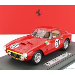   FERRARI  250GT SWB 3.0L V12 TEAM EQUIPE NATIONALE BELGE N 21 24h LE MANS 1960 LUCIEN BIANCHI - JEAN BLATON "BEURLYS" - CON VETRINA - WITH SHOWCASE  RED YELLOW