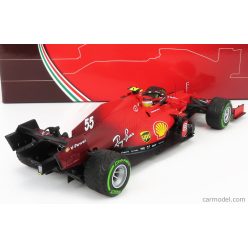   FERRARI  F1 SF21  TEAM SCUDERIA FERRARI MISSION WINNOW N 55 5th EMILIA ROMAGNA ITALY GP - INTERMEDIATE RAIN TIRES 2021 CARLOS SAINZ JR.  RED