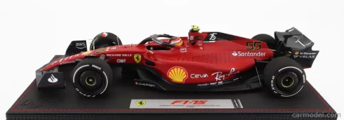 FERRARI  F1-75 TEAM SCUDERIA FERRARI N 55 AUSTRALIAN GP 2022 CARLOS SAINZ - CON VETRINA - WITH SHOWCASE  RED
