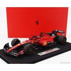   FERRARI  F1  SF-23 TEAM SCUDERIA FERRARI N 16 3rd BELGIUM SPA GP 2023 CHARLES LECLERC - CON VETRINA - WITH SHOWCASE  RED BLACK