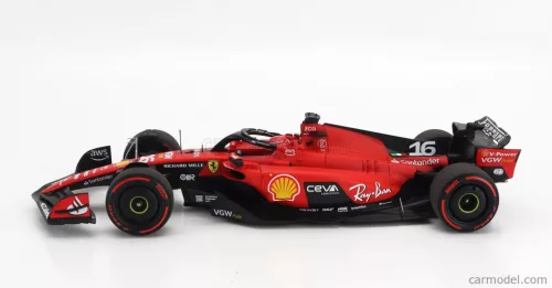 FERRARI  F1  SF-23 TEAM SCUDERIA FERRARI N 16 3rd BELGIUM GP 2023 CHARLES LECLERC  RED BLACK