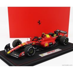   FERRARI  F1  SF-23 TEAM SCUDERIA FERRARI N 55 POLE POSITION 3rd MONZA ITALY GP 2023 CARLOS SAINZ - CON VETRINA - WITH SHOWCASE  RED BLACK YELLOW