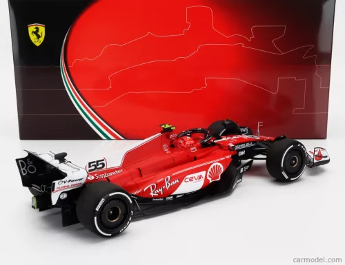 FERRARI  F1  SF-23 TEAM SCUDERIA FERRARI N 55 LAS VEGAS USA GP 2023 CARLOS SAINZ  RED WHITE BLACK