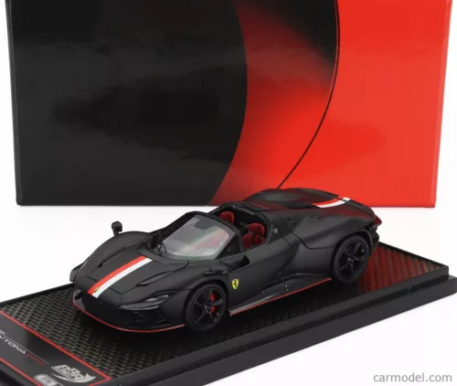 FERRARI  DAYTONA SP3 SERIE ICONA OPEN ROOF PRINCIPATO DI MONACO LIVERY N 16 PERSONAL CAR CHARLES LECLERC 2022  MATT BLACK