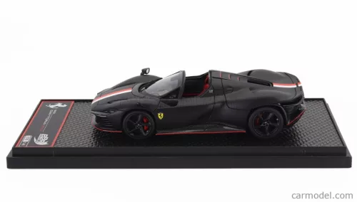 FERRARI  DAYTONA SP3 SERIE ICONA OPEN ROOF PRINCIPATO DI MONACO LIVERY N 16 PERSONAL CAR CHARLES LECLERC 2022  MATT BLACK