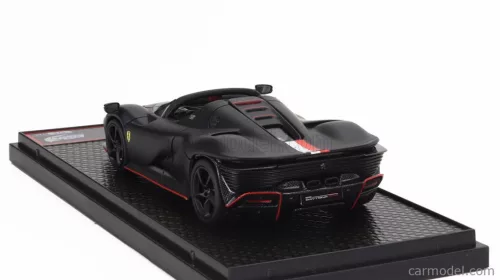 FERRARI  DAYTONA SP3 SERIE ICONA OPEN ROOF PRINCIPATO DI MONACO LIVERY N 16 PERSONAL CAR CHARLES LECLERC 2022  MATT BLACK