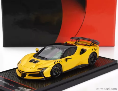 FERRARI  SF90 XX STRADALE 2024 - CARBON WHEELS  GIALLO TRISTRATO - YELLOW MET BLACK CARBON
