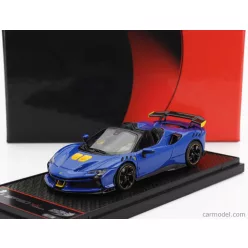   FERRARI  SF90 XX STRADALE SPIDER 2024  AZZURRO DINO - LIGHT BLUE BLACK YELLOW