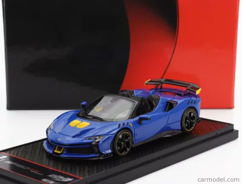 FERRARI  SF90 XX STRADALE SPIDER 2024  AZZURRO DINO - LIGHT BLUE BLACK YELLOW