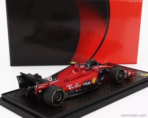 FERRARI  F1  SF-23 TEAM SCUDERIA FERRARI N 55 BELGIUM GP 2023 CARLOS SAINZ  RED BLACK