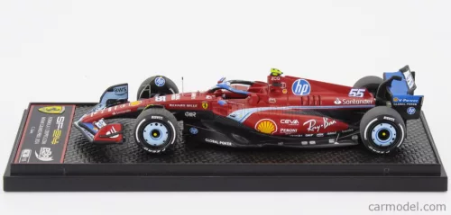 FERRARI  F1  SF-24 TEAM SCUDERIA FERRARI N 55 5th MIAMI GP 2024 CARLOS SAINZ  RED LIGHT BLUE
