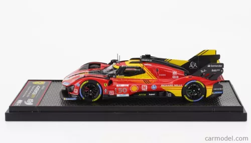 FERRARI  499P 3.0L TURBO V6 TEAM FERRARI AF CORSE N 50 WINNER 24h LE MANS 2024 ANTONIO FUOCO - MIGUEL MOLINA - NICKLAS NIELSEN  RED YELLOW BLACK