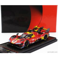   FERRARI  499P 3.0L TURBO V6 TEAM FERRARI AF CORSE N 51 3rd 24h LE MANS 2024 ALESSANDRO PIER GUIDI - JAMES CALADO - ANTONIO GIOVINAZZI  RED YELLOW BLACK