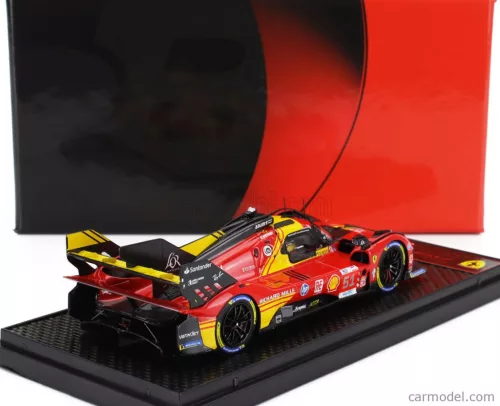 FERRARI  499P 3.0L TURBO V6 TEAM FERRARI AF CORSE N 51 3rd 24h LE MANS 2024 ALESSANDRO PIER GUIDI - JAMES CALADO - ANTONIO GIOVINAZZI  RED YELLOW BLACK