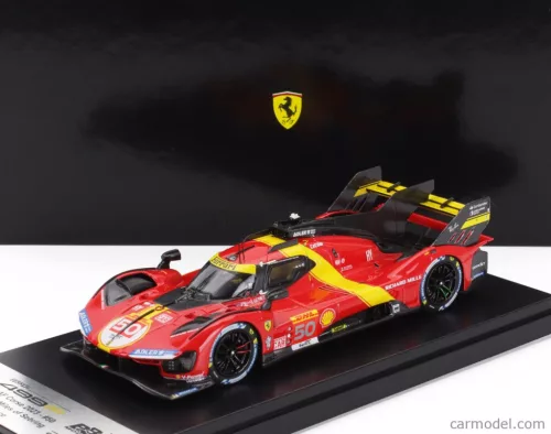 FERRARI  499P 3.0L TURBO V6 TEAM FERRARI AF CORSE N 50 3rd 1000 miles SEBRING 2023 ANTONIO FUOCO - MIGUEL MOLINA - NICKLAS NIELSEN  RED YELLOW BLACK