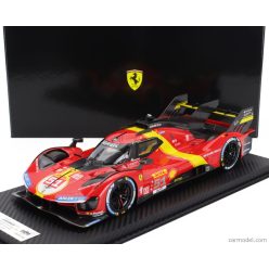   FERRARI  499P 3.0L TURBO V6 TEAM FERRARI AF CORSE N 51 3rd WEC 6h SPA 2023 ALESSANDRO PIER GUIDI - JAMES CALADO - ANTONIO GIOVINAZZI  RED YELLOW BLACK
