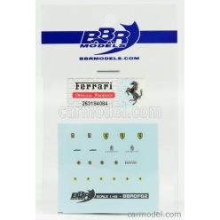   FERRARI  DECALS - HIGH QUALITY - WITH THREADS OF REAL CHROME - MATRICA