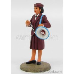   VIGILI DEL FUOCO  VIGILESSA DEL FUOCO PREVENZIONE TERREMOTO GIAPPONESE CON MEGAFONO 2000 - WOMAN FIRE  RED