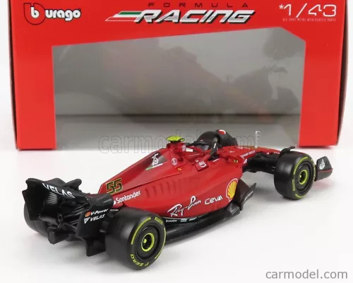 FERRARI  F1-75 SCUDERIA FERRARI N 55 SEASON 2022 CARLOS SAINZ - EXCLUSIVE CARMODEL  RED